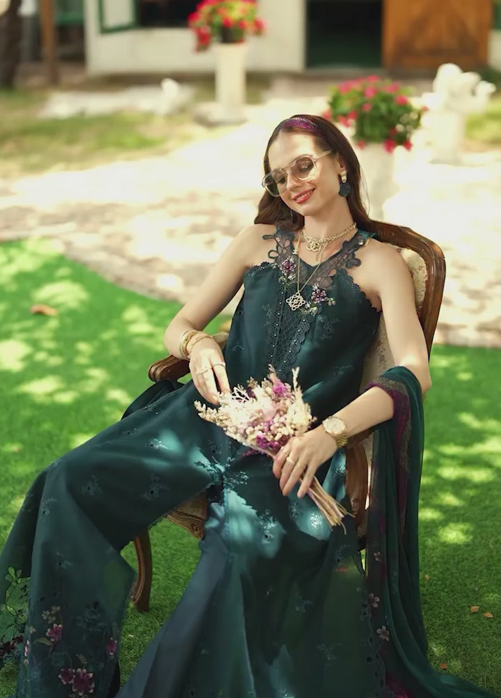 Noor Luxe by Saadia Asad Unstitched Embroidered Lawn 3 Piece Suit SA26ULNE D6 - Eid Collection