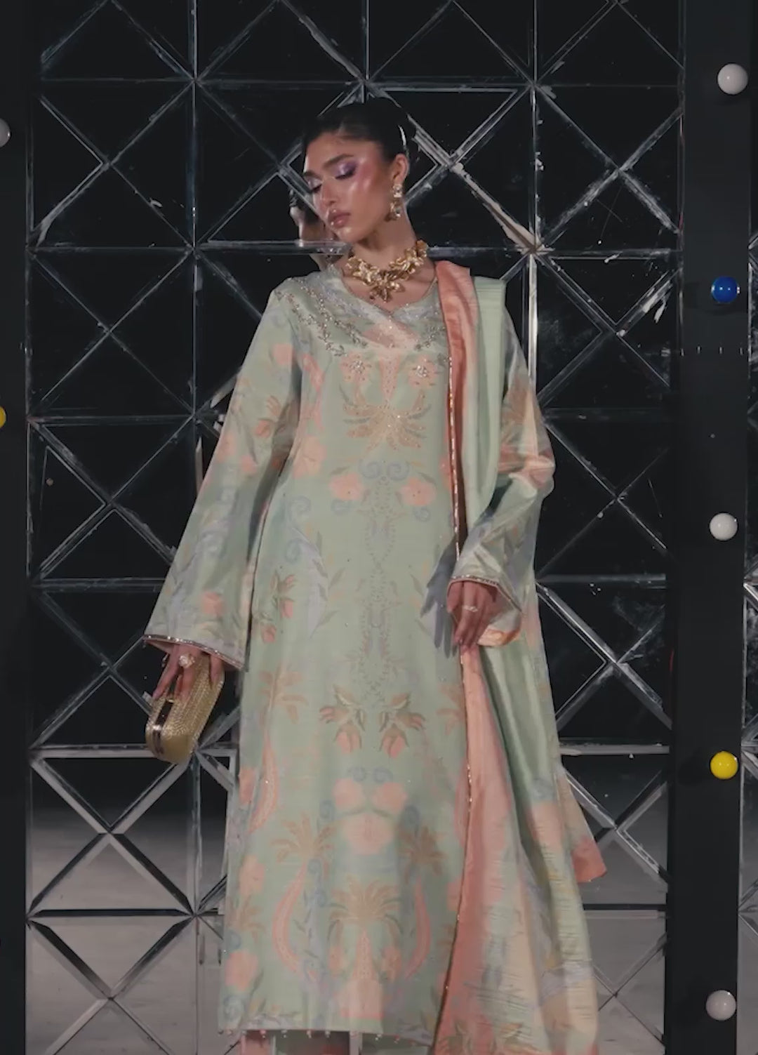 Luxe by Rang Rasiya Unstitched Printed Raw Silk 3 Piece Suit RR26ULS Marvelle - Festive Collection
