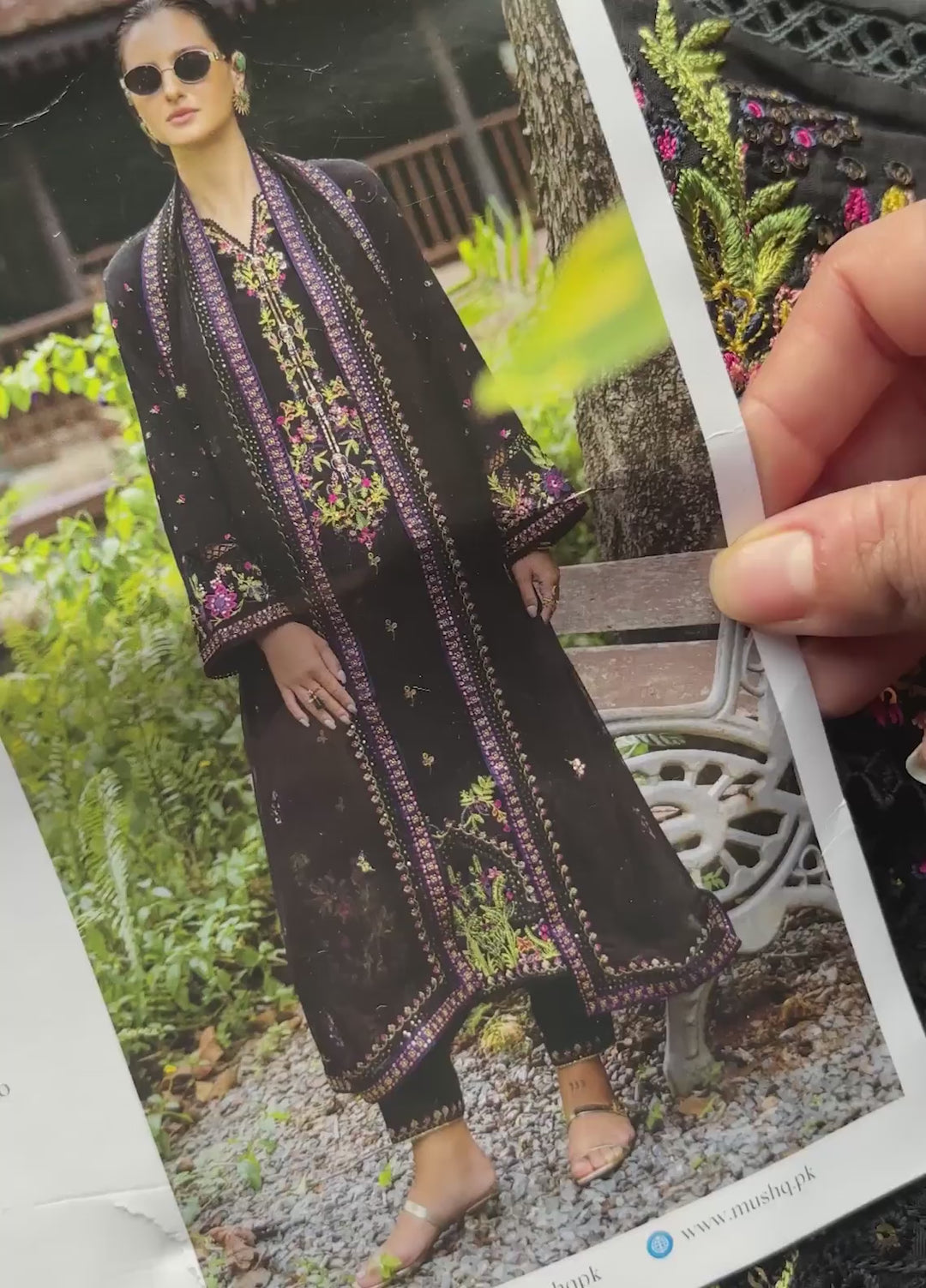 Nuvera by Mushq Hemline Embroidered Raw Silk Suits Unstitched 3 Piece MQ25NF D-08 Oynxa - Festive Collection