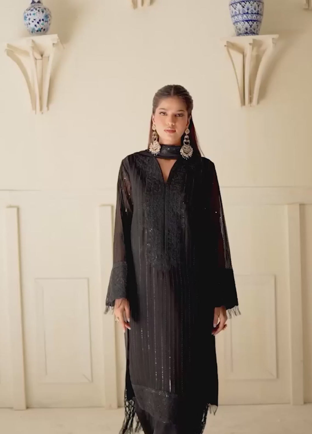Salitex Unstitched Embroidered Chiffon 3 Piece Suit SUNS8CH501 Festive Collection