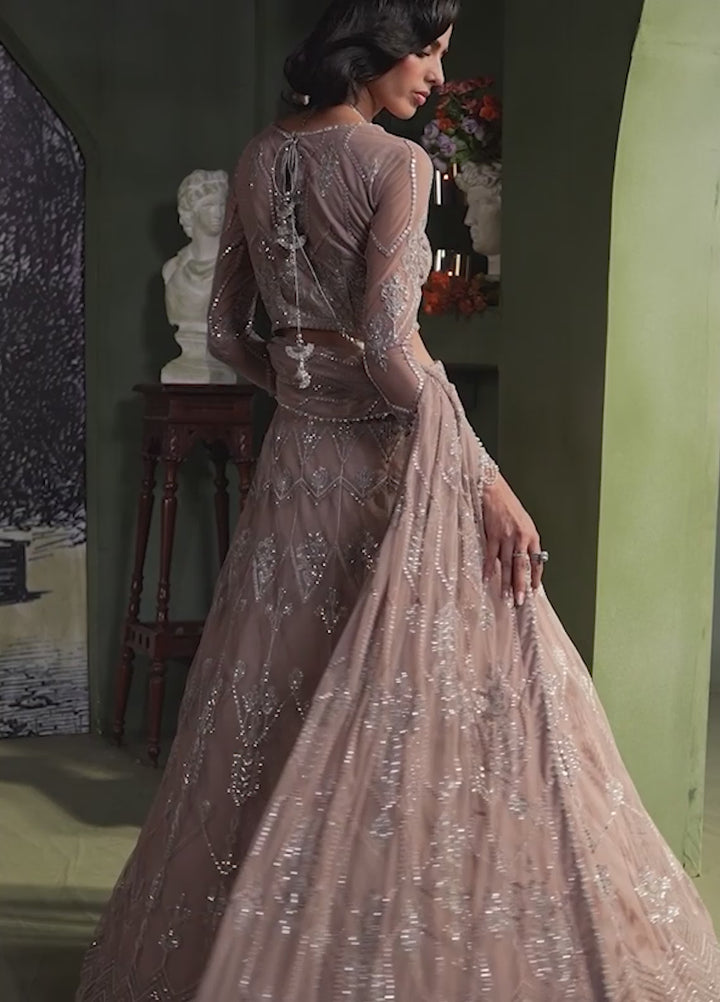 Zarif Unstitched Embroidered Net 3 Piece Suit ZR26UF Heritage ZHF-03-Meraki - Festive Collection
