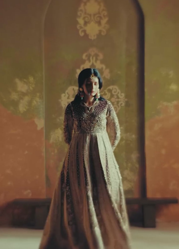 Jahan Ara by Zarposh Unstitched Embroidered Raw Silk 2 Piece Suit ZP26UWJ Parisa - Wedding Collection