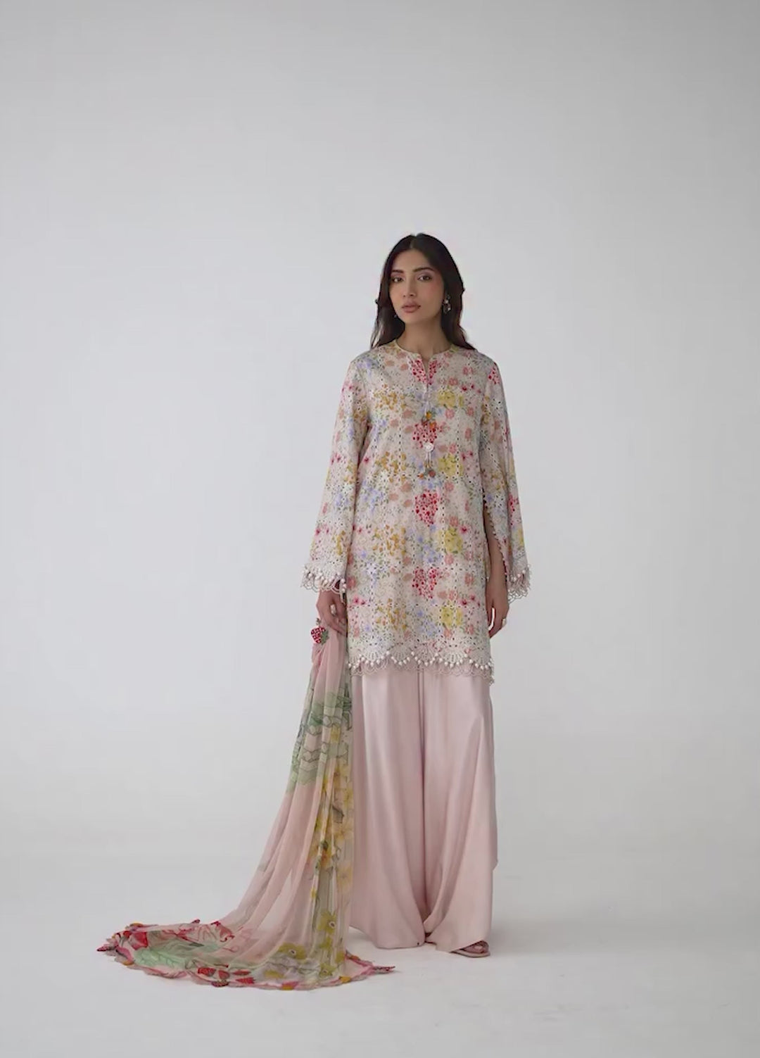 M Prints by Maria B Unstitched Printed Lawn 3 Piece Suit MB26UMP D-14 A - Summer Collection