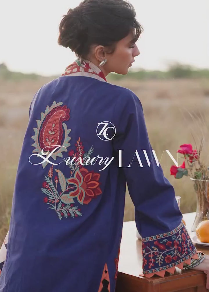Zainab Chottani Unstitched Embroidered Luxury Lawn 3 Piece Suit ZC26ULZ D-6 ELARA - Summer Collection