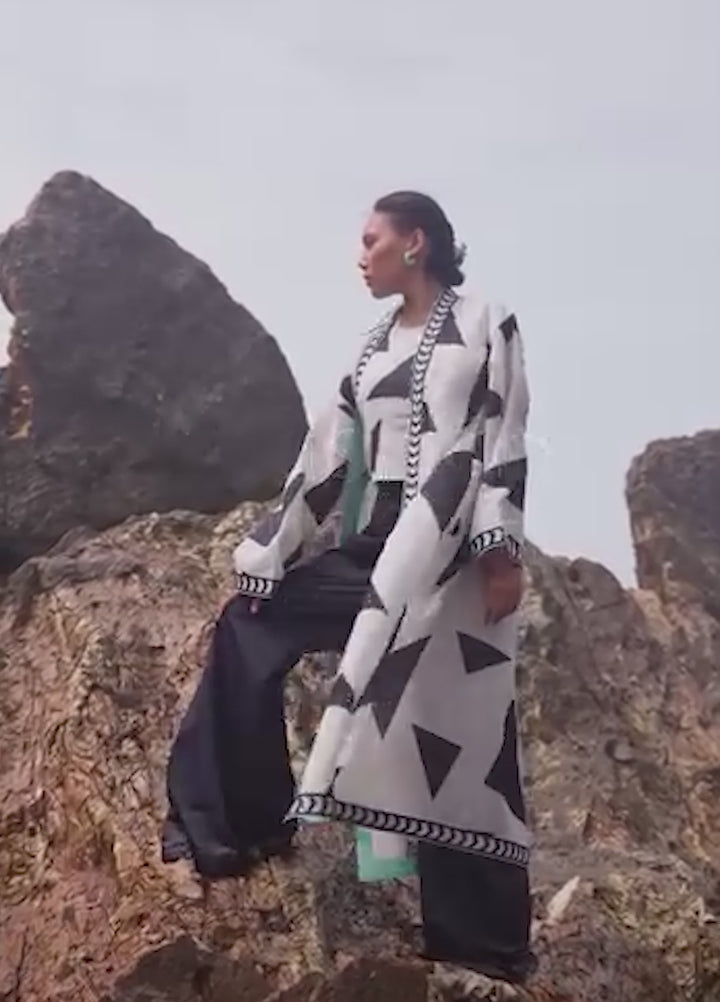 Whispers in the wind by Jahaan RTW Printed Crepe 3 Piece Suit Lenoir Casual Collection
