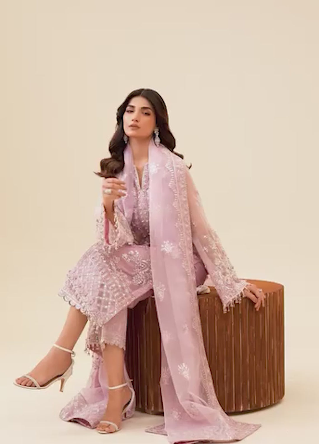 Etoile Filante by Enzo RTW Hand work Organza 3 Piece Suit MON TRESOR Wedding Collection