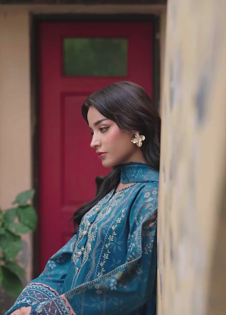 Odyssey by Florent Unstitched Embroidered Lawn 3 Piece Suit FL26UOL FZ-1B - Eid Collection