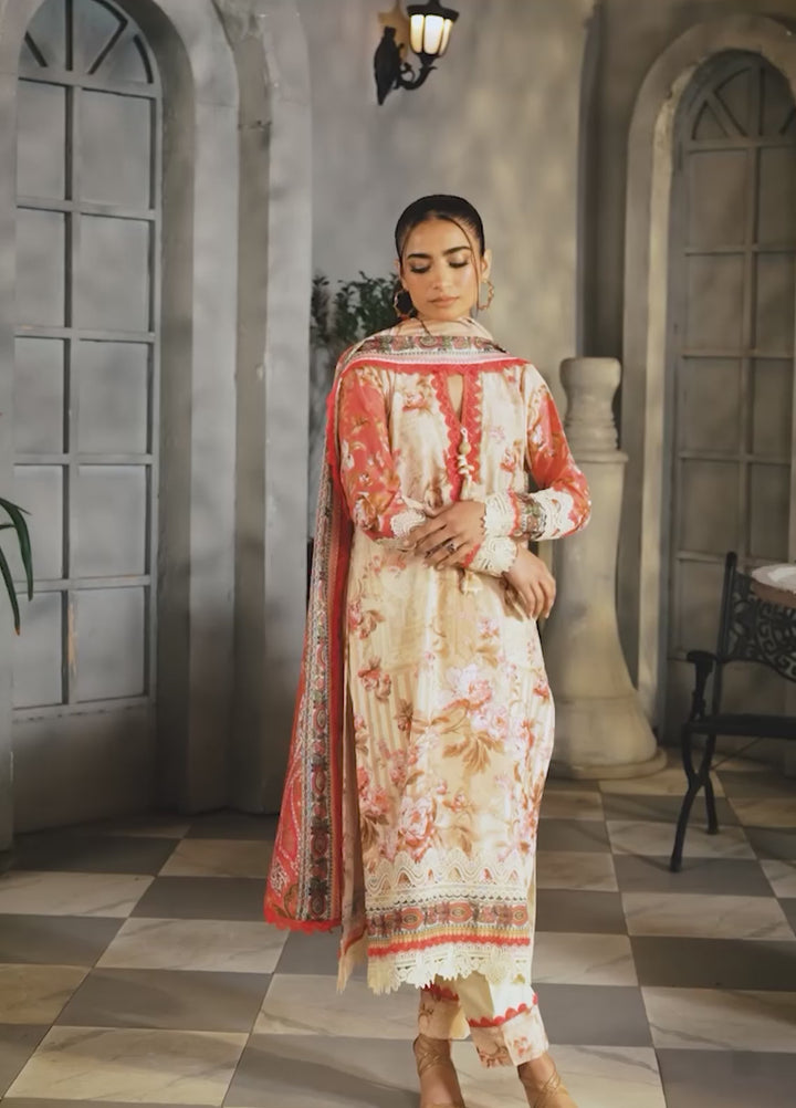 Safaah by Menaal Unstitched Printed Lawn 3 Piece Suit ML26ULS SP-02A - Casual Collection