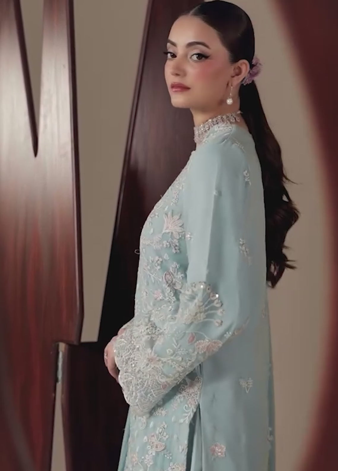 Nouvelle by Emaan Adeel Unstitched Embroidered Chiffon 3 Piece Suit EA26UNC Aria - Festive Collection
