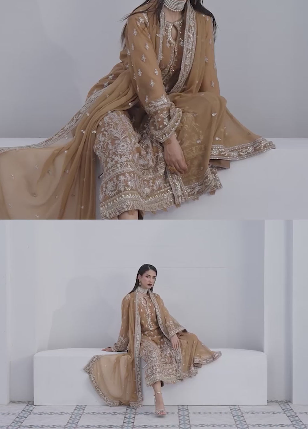 Maeri by Gulaal Unstitched Embroidered Chiffon 4 Piece Suit GL26UMC Mirage D-47 - Festive Collection