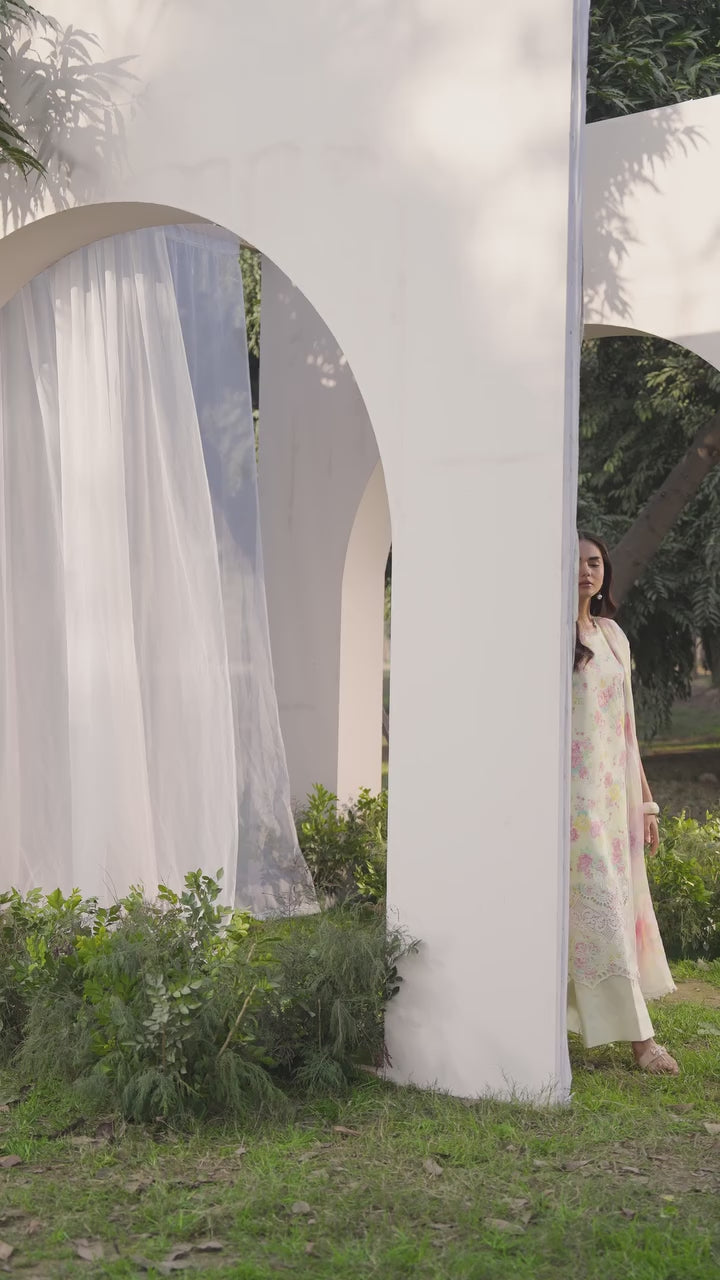 Summer Printkari Exclusive by RajBari Unstitched Embroidered Lawn 3 Piece Suit RB26USP D-07 - Casual Collection