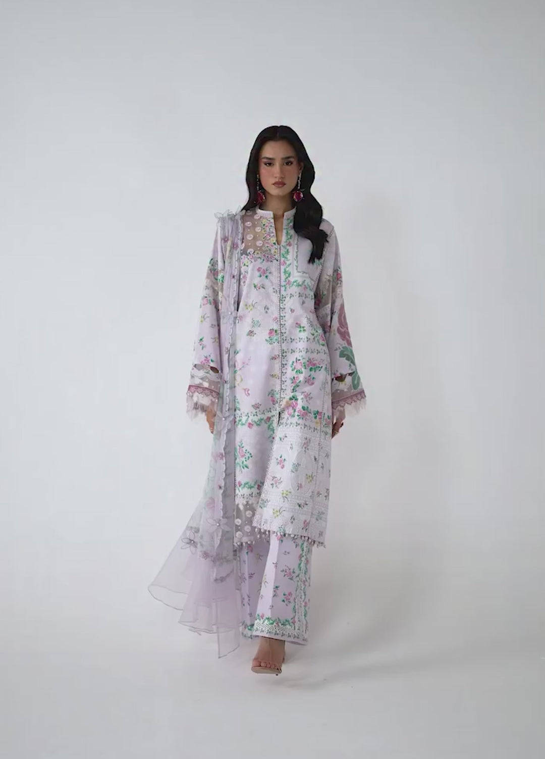 M Prints by Maria B Unstitched Printed Lawn 3 Piece Suit MB26UMP D-04 A - Summer Collection