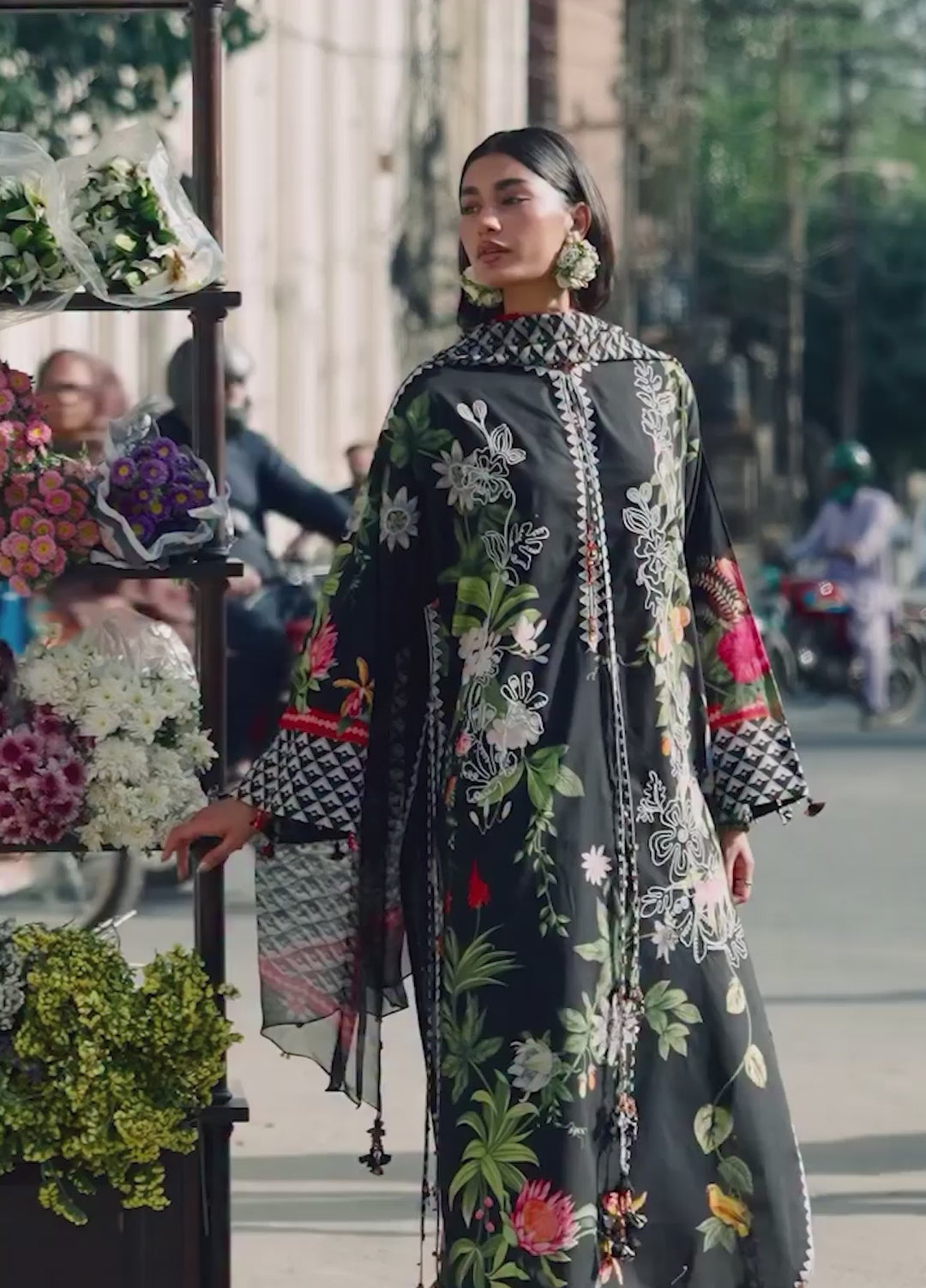 Wild Flower by Zaha Unstitched Embroidered Lawn 3 Piece Suit ZK26UWL ZF26-04 Midnight Bloom - Festive Collection