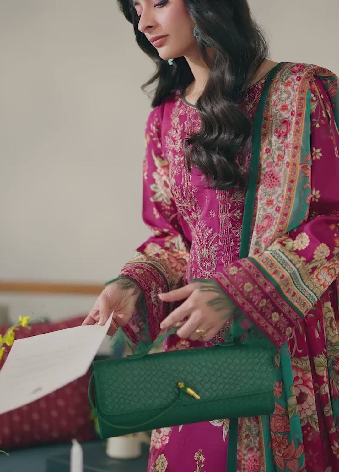 Delia by Gulaal Unstitched Embroidered Lawn 3 Piece Suit GL26UD D-8 Hilyn - Summer Collection