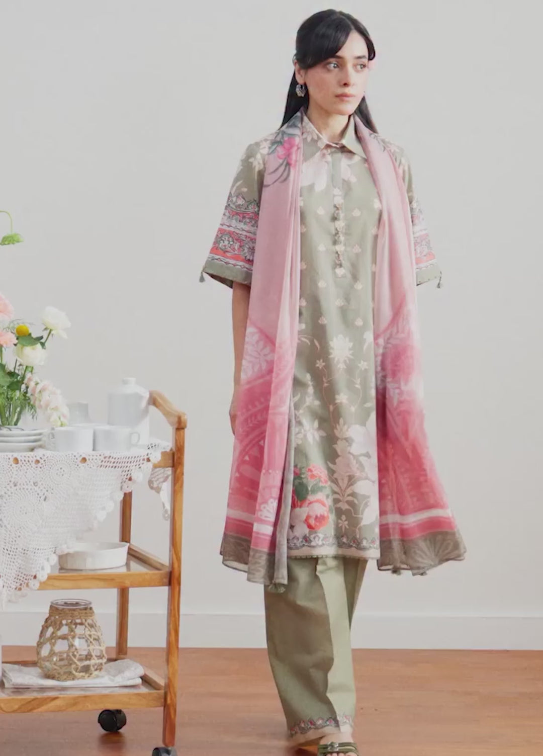 Coco by Zara Shahjahan Unstitched Printed Lawn 3 Piece Suit CZS26ULV ZEN-10A - Summer Collection