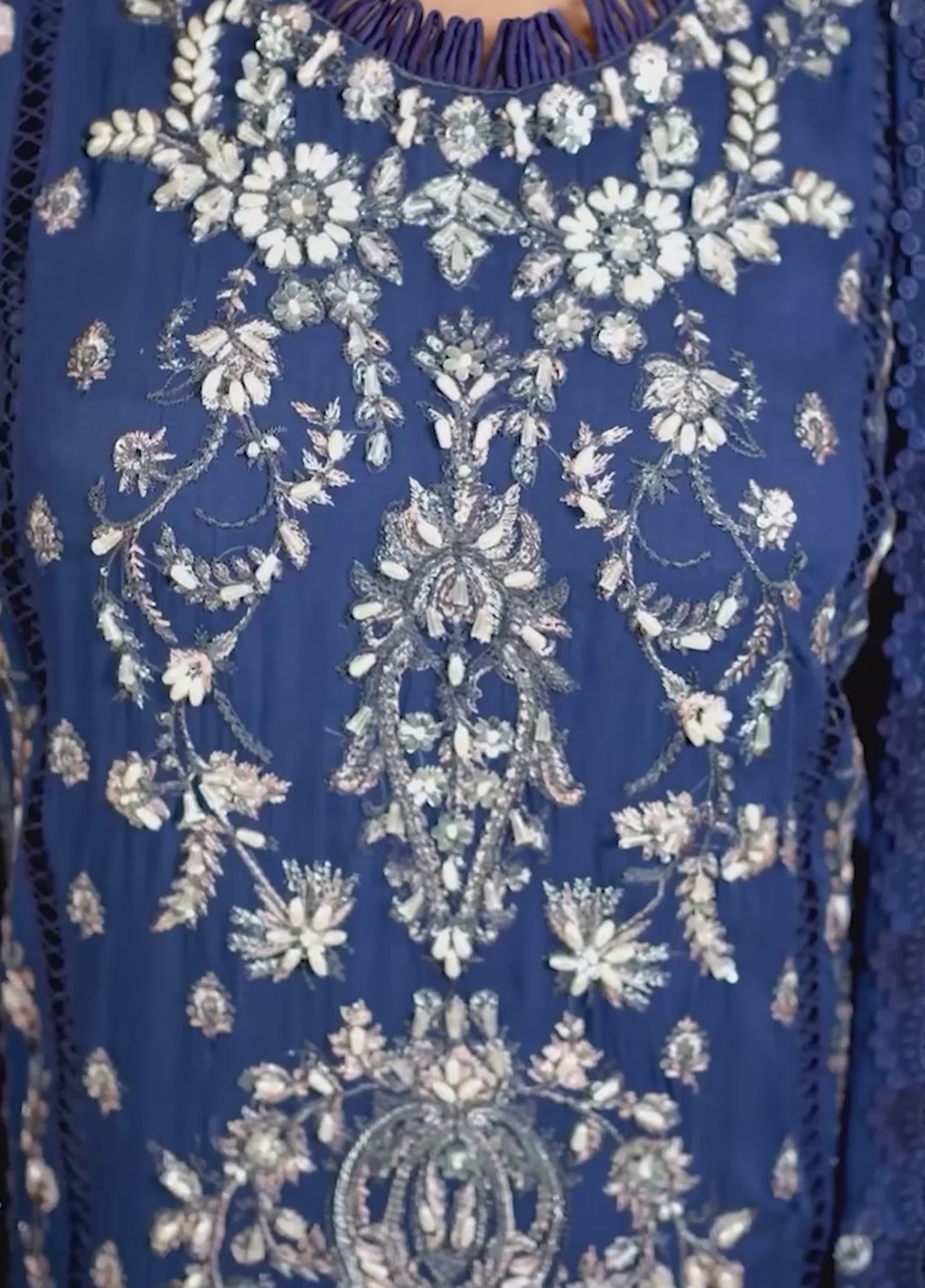 Maah-e-Noor Raum by Sarb Unstitched Embroidered Bamber Chiffon 3 Piece Suit RS26UMN MWF-04 - Wedding Collection
