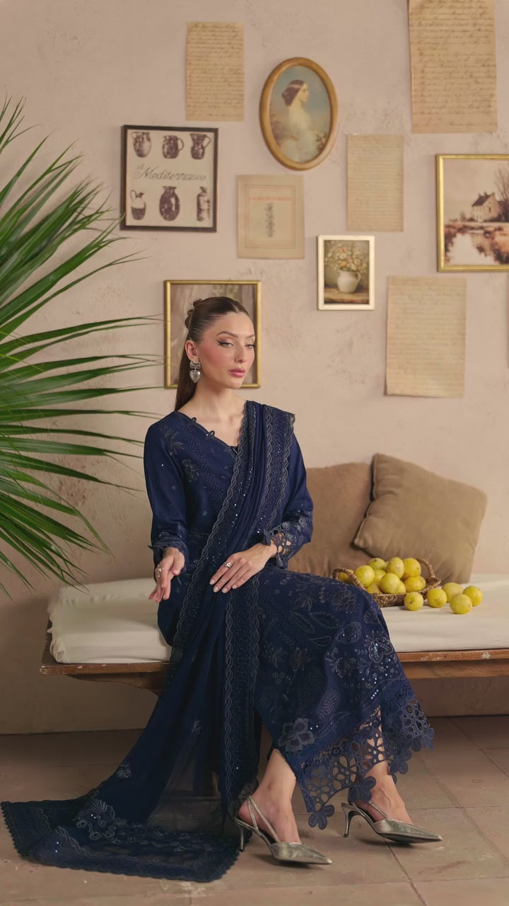 Nureh Unstitched Embroidered Karandi 3 Piece Suit NU26UKE NE-272 - Festive Collection