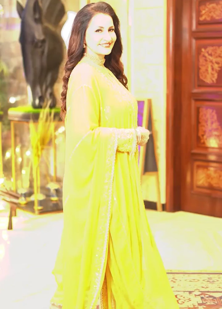 Savoir By Sahane Pret Embroidered Chiffon 3 Piece Suit CT-140005 Girasol - Festive Collection