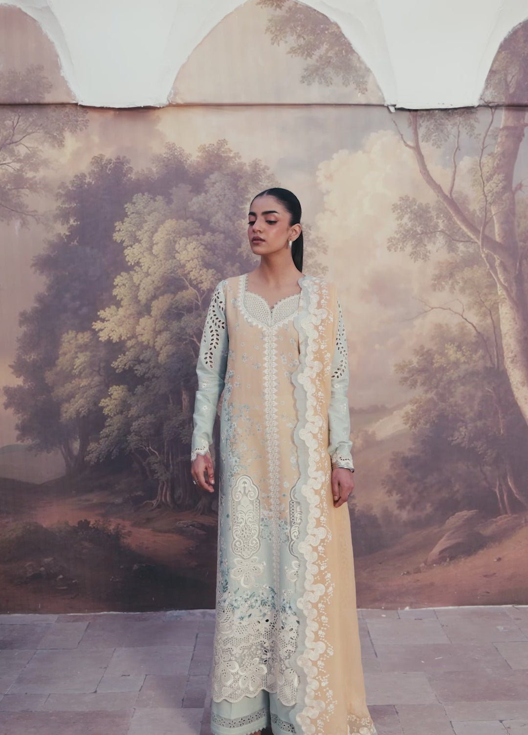 Sunspell by Afrozeh Unstitched Embroidered Lawn 3 Piece Suit AF26USL VELYRA ZWU-0114-3PO - Festive Collection