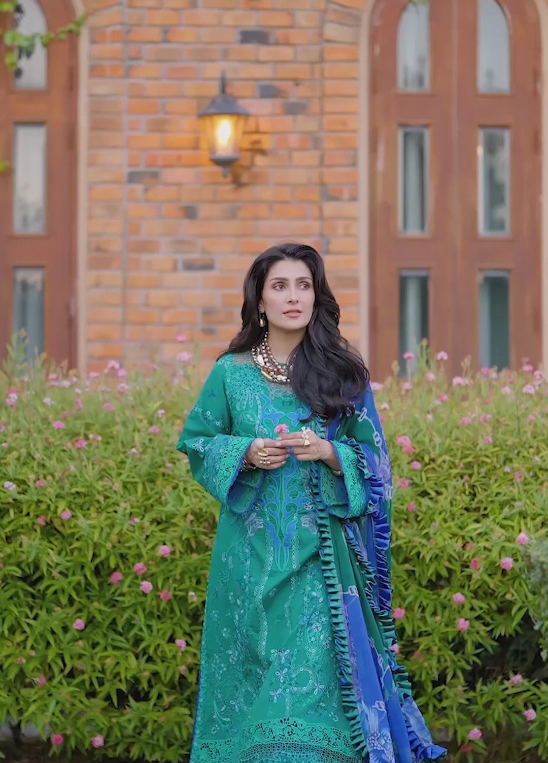 AMoi by Mushq Unstitched Embroidered Luxury Lawn 3 Piece Suit MU26AHL D-4 Blooming Romance - Summer Collection