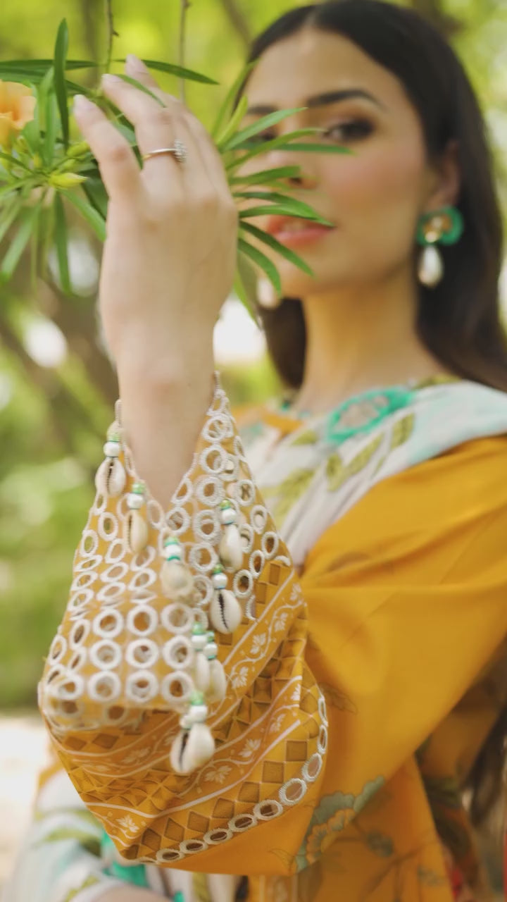 Infinity by Charizma Unstitched Embroidered Lawn 3 Piece Suit CHR26UIL IN6-09 - Casual Collection
