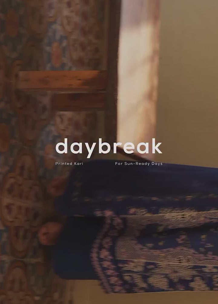 Daybreak by Afrozeh Unstitched Printkari Embroidered Lawn 3 Piece Suit AF26UDB D-9 DUSKMELT - Summer Collection