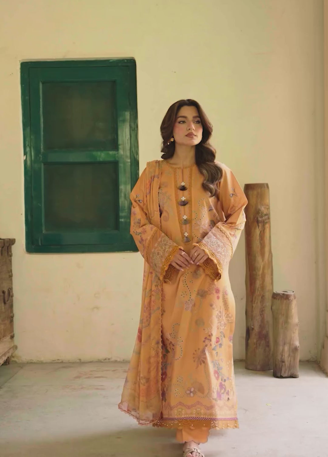 Odyssey by Florent Unstitched Embroidered Lawn 3 Piece Suit FL26UOL FZ-6B - Eid Collection
