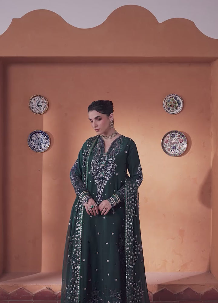 Mahenoor by Roheenaz Unstitched Embroidered Raw Silk 3 Piece Suit RN26UMR Nayyara RUNES260105 - Festive Collection