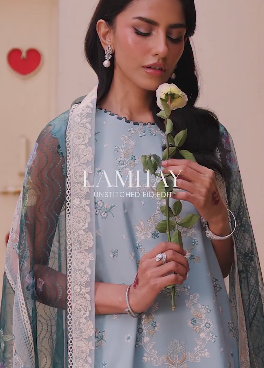 Lamhay by Seran Unstitched Embroidered Lawn 3 Piece Suit SN26ULL D7-Inaya - Eid Collection