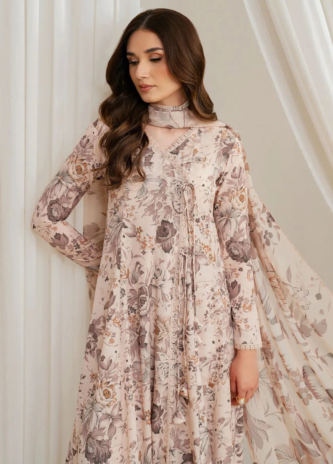 Prints by Zarif Printed Georgette Silk Suit Unstitched 3 Piece ZRF24P ZGS-09 Nisha - Festive Collection