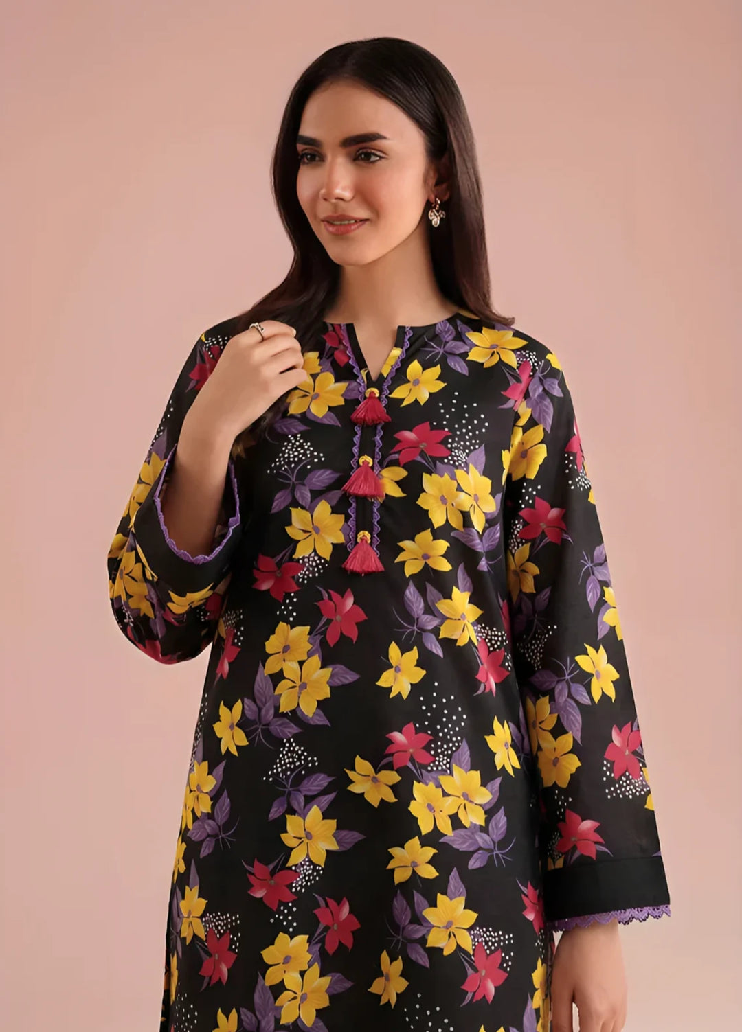 Stitching Cotton Women Pret 2 Piece Printed Suit D-02 - Winter Collection