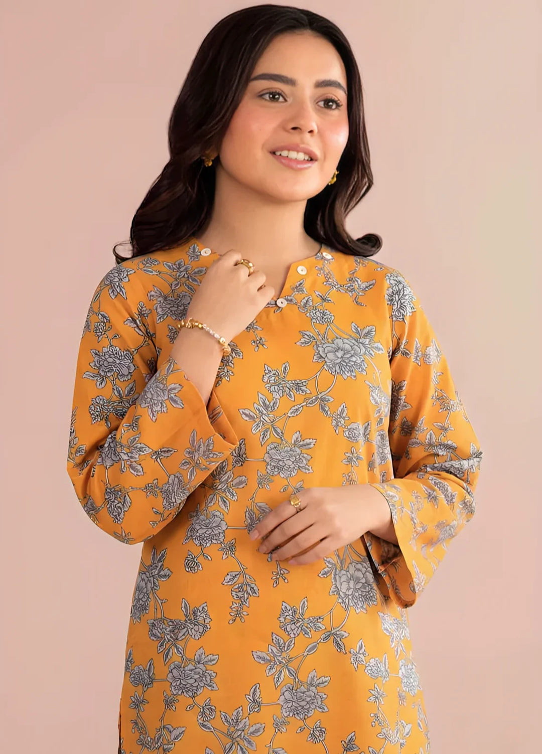 Stitching Cotton Women Pret Pure Cambric 2 Piece Printed Suit D-07 - SummerCollection