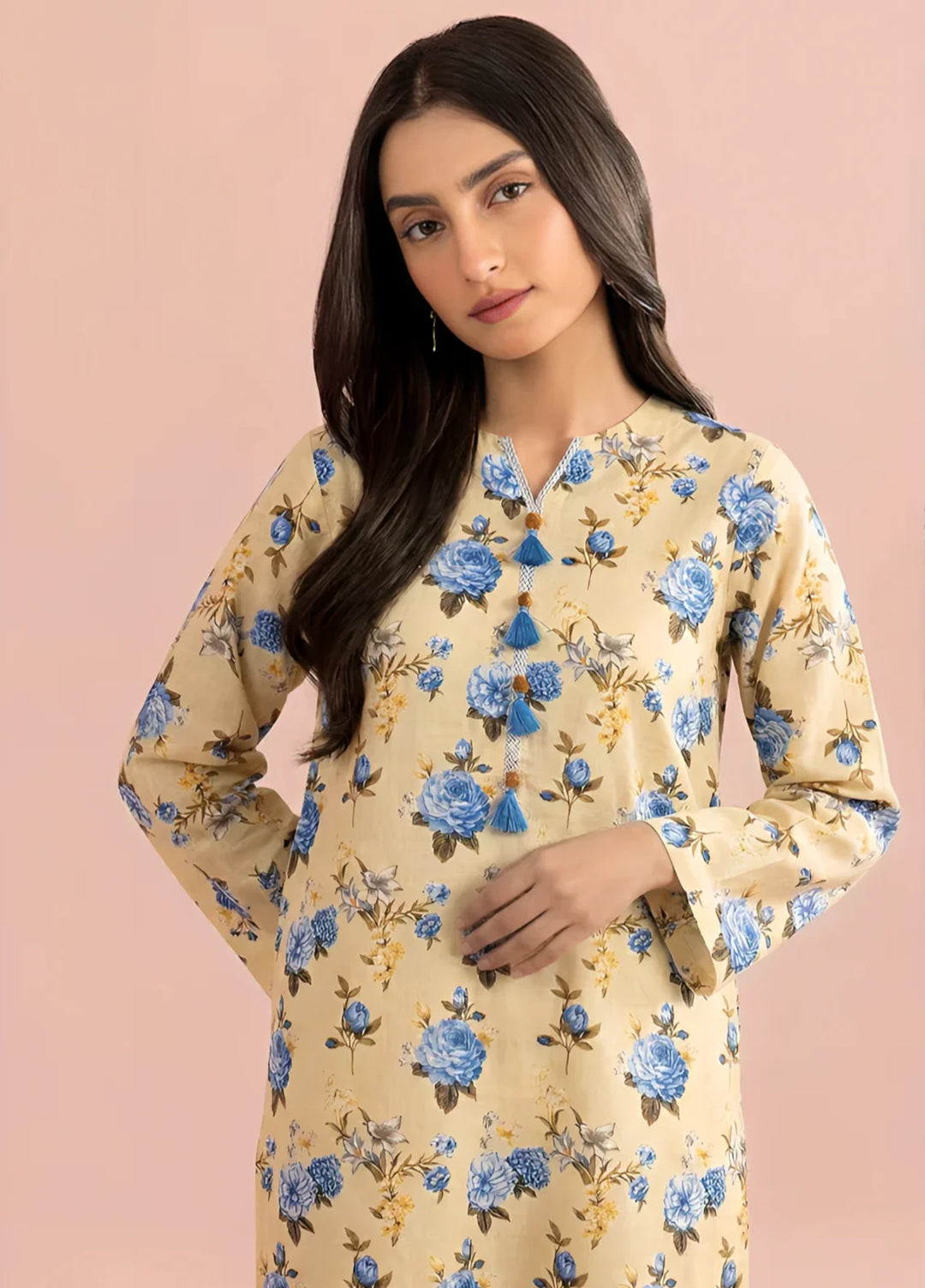 Stitching Cotton Women Pret Pure Cambric 2 Piece Printed Suit D-04 - SummerCollection