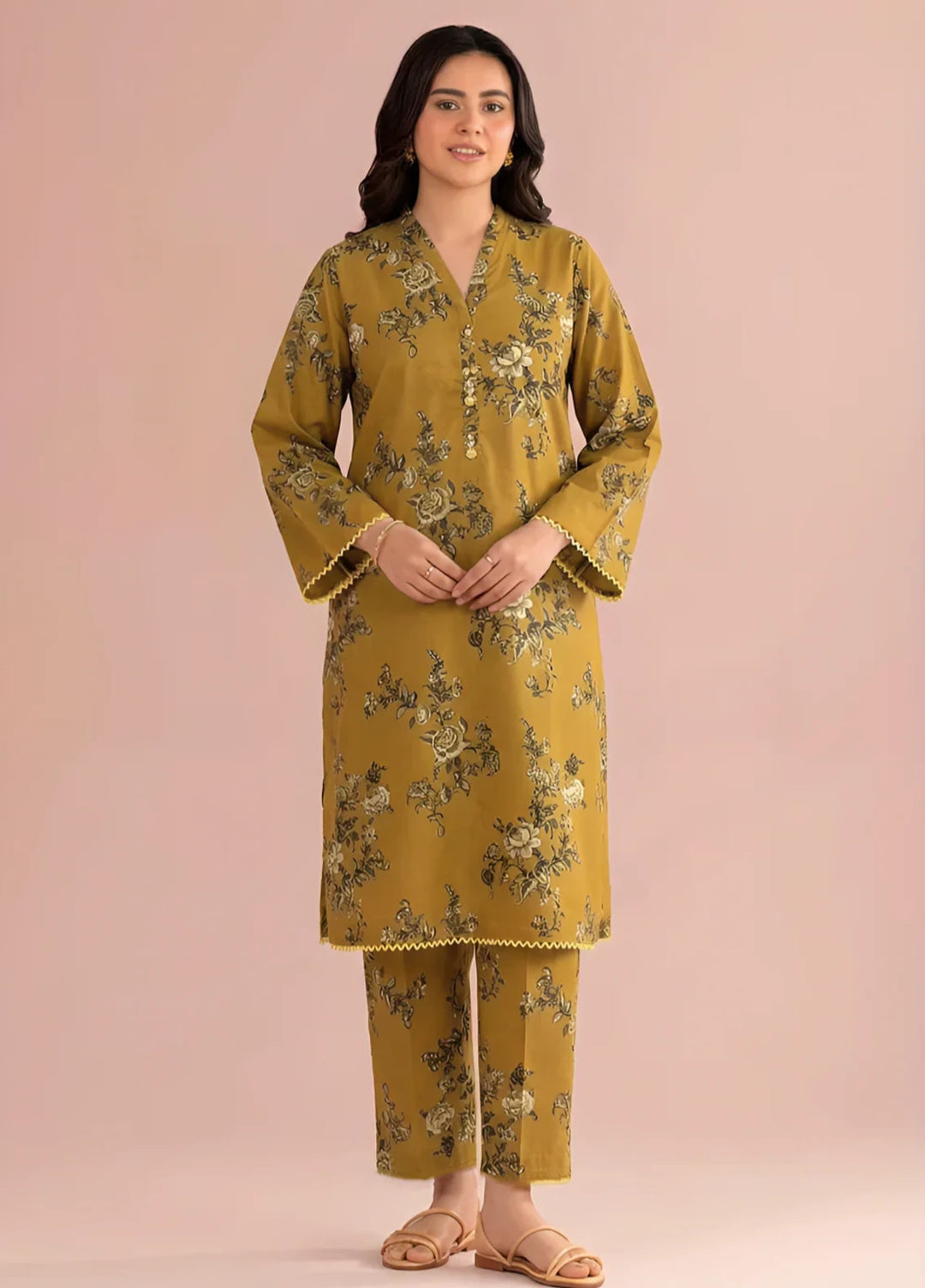Stitching Cotton Women Pret Pure Cambric 2 Piece Printed Suit D-30 - SummerCollection