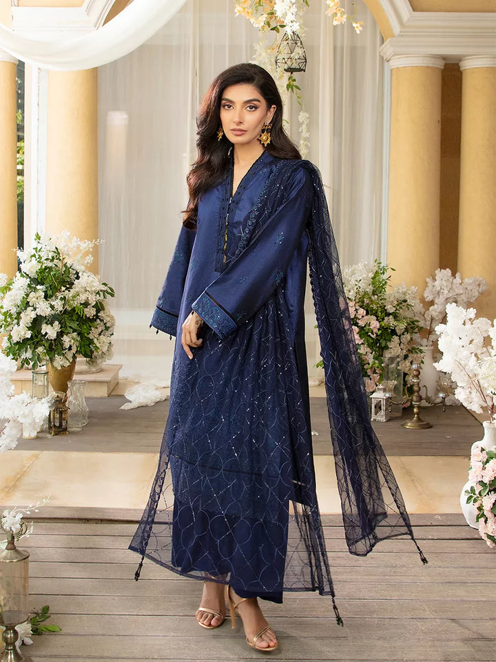 Jashn e Noor by Salitex Unstitched Embroidered 3 Piece Cotton Silk SUNW7NO074 - Summer Collection