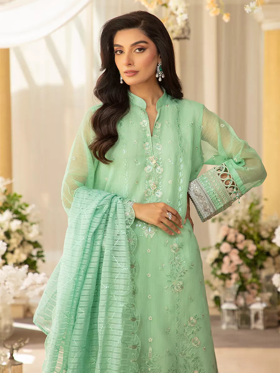 Jashn e Noor by Salitex Unstitched Embroidered 3 Piece Cotton Net SUNW7NO078 - Summer Collection