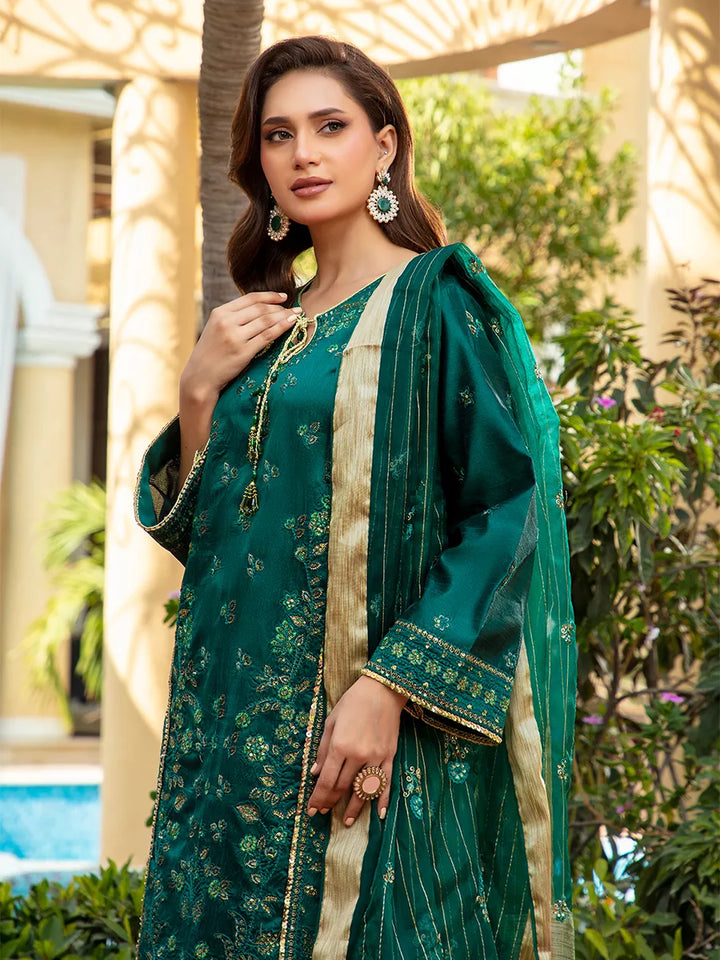 Jashn e Noor by Salitex Unstitched Embroidered 3 Piece Khaddi Net SUNW7NO073 - Summer Collection