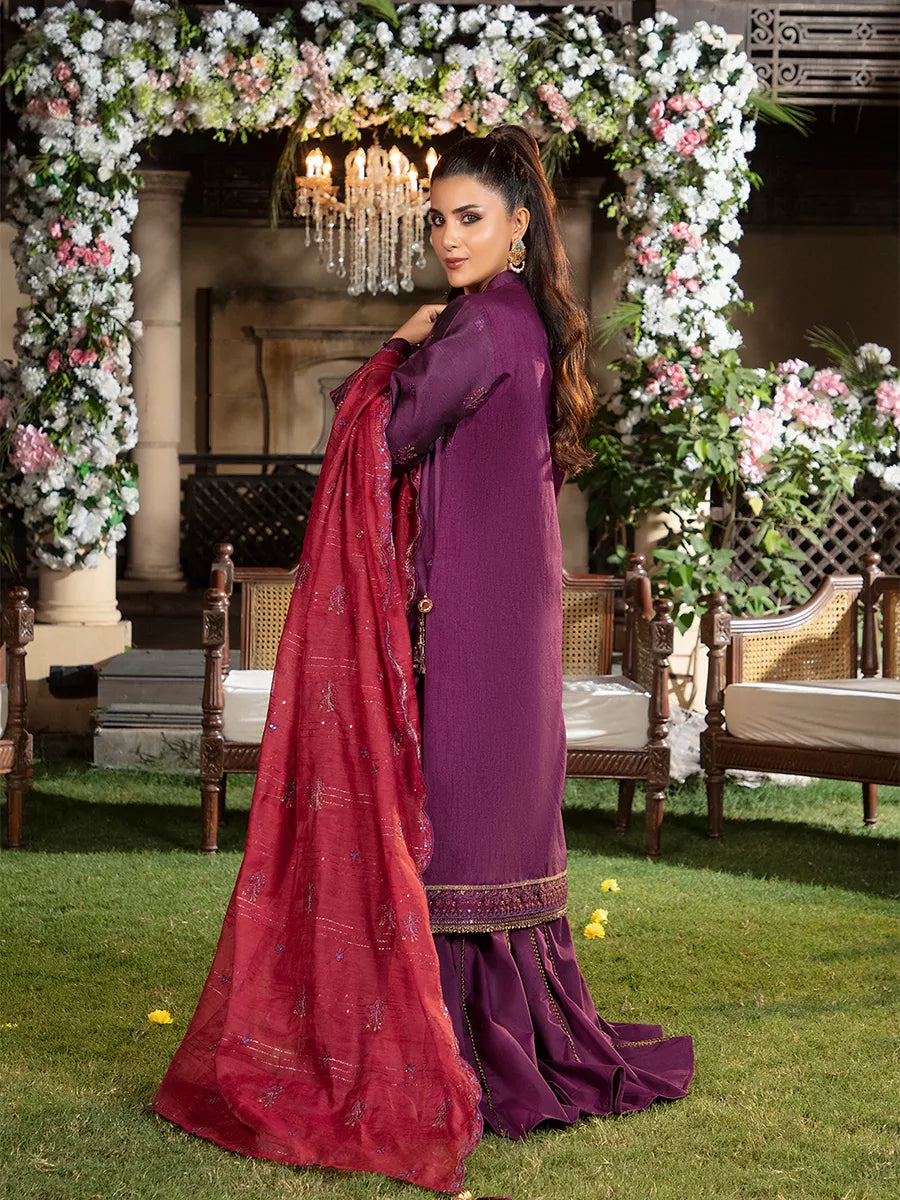 Jashn e Noor by Salitex Unstitched Embroidered 3 Piece Net SUNW7NO081 - Summer Collection