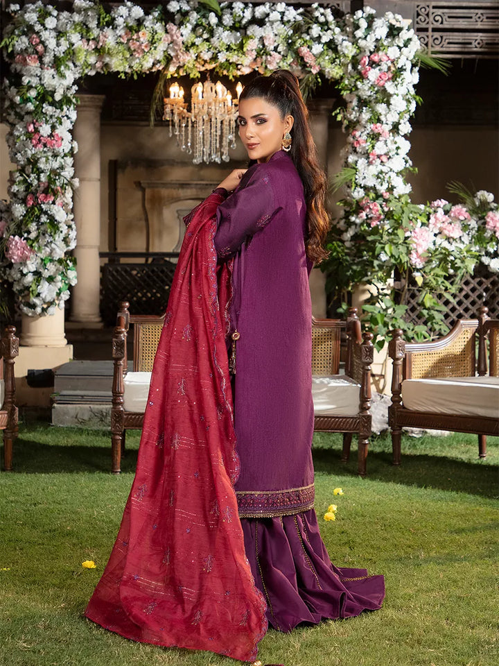 Jashn e Noor by Salitex Unstitched Embroidered 3 Piece Net SUNW7NO081 - Summer Collection