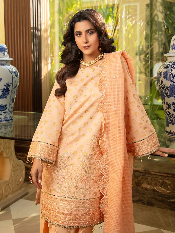 Jashn e Noor by Salitex Unstitched Embroidered 3 Piece Khaddi Net SUNW7NO094 - Summer Collection