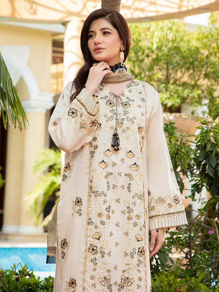 Jashn e Noor by Salitex Unstitched Embroidered 3 Piece Organza SUNW7NO089 - Summer Collection