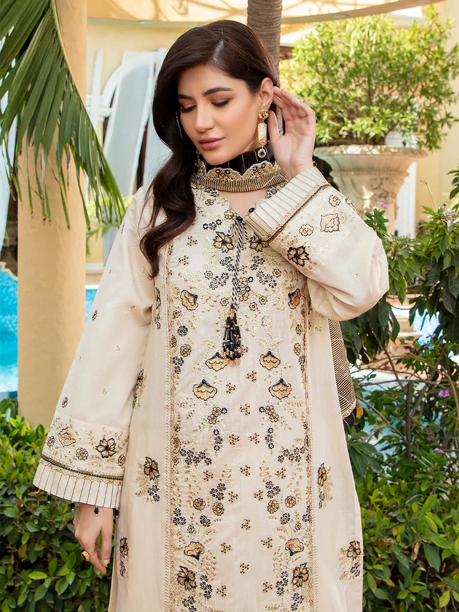 Jashn e Noor by Salitex Unstitched Embroidered 3 Piece Organza SUNW7NO089 - Summer Collection