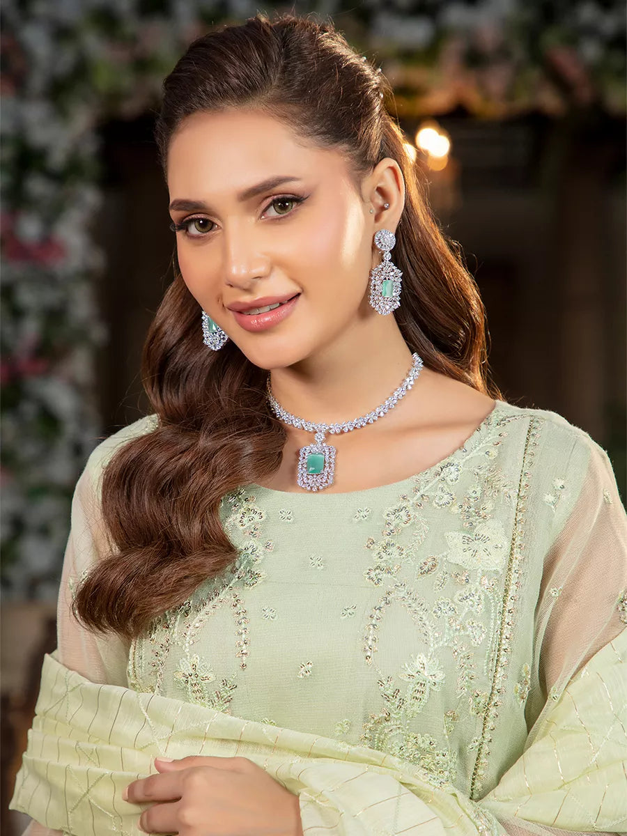 Jashn e Noor by Salitex Unstitched Embroidered 3 Piece Raw Silk SUNW7NO096 - Summer Collection