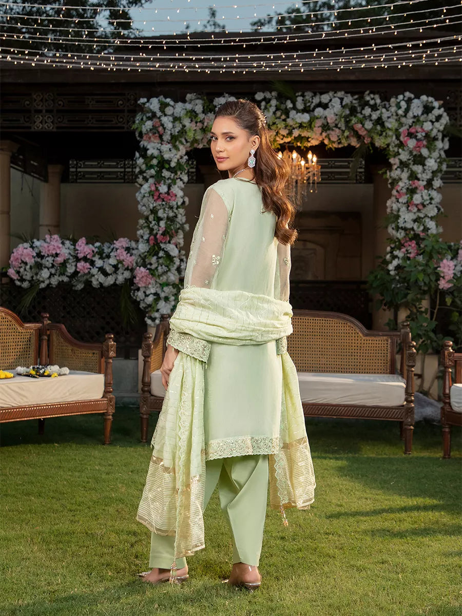 Jashn e Noor by Salitex Unstitched Embroidered 3 Piece Raw Silk SUNW7NO096 - Summer Collection