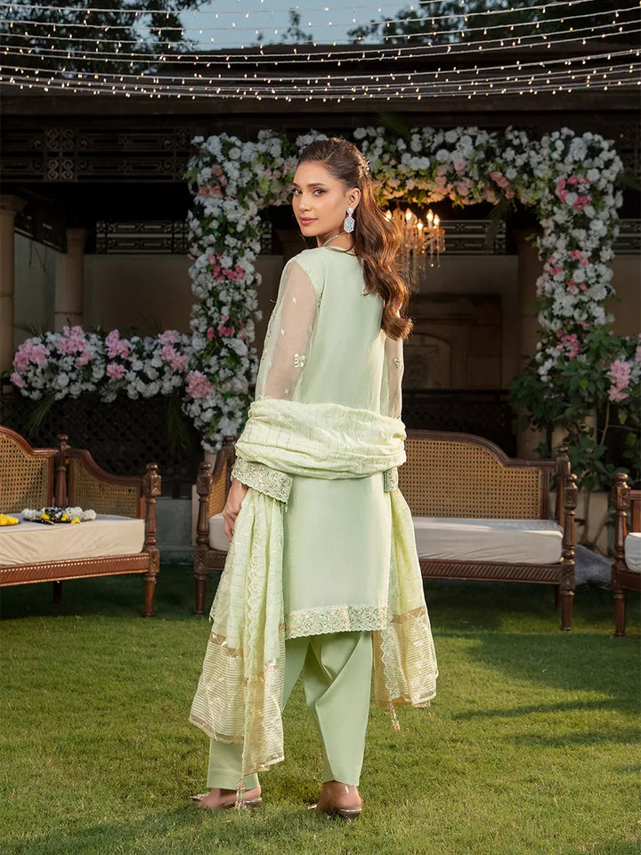 Jashn e Noor by Salitex Unstitched Embroidered 3 Piece Raw Silk SUNW7NO096 - Summer Collection