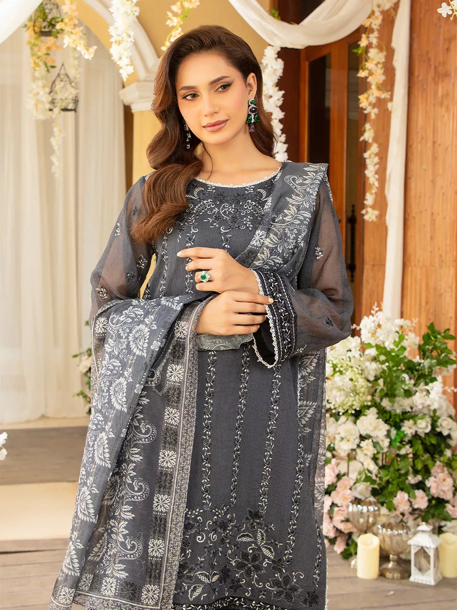 Jashn e Noor by Salitex Unstitched Embroidered 3 Piece Silk SUNW7JI093 - Summer Collection