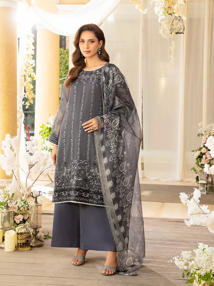 Jashn e Noor by Salitex Unstitched Embroidered 3 Piece Silk SUNW7JI093 - Summer Collection