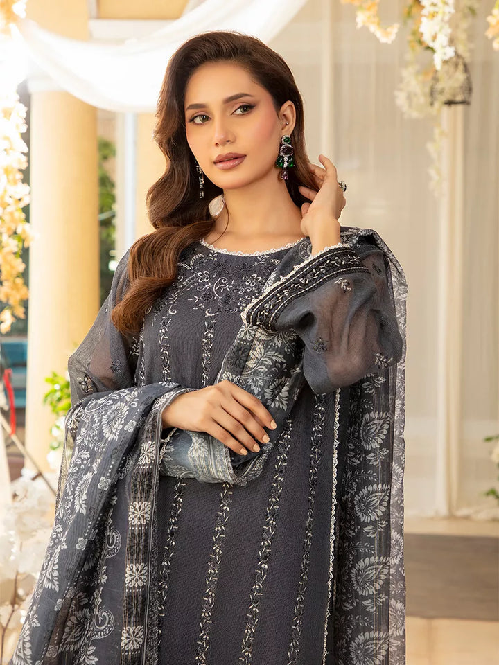 Jashn e Noor by Salitex Unstitched Embroidered 3 Piece Silk SUNW7JI093 - Summer Collection