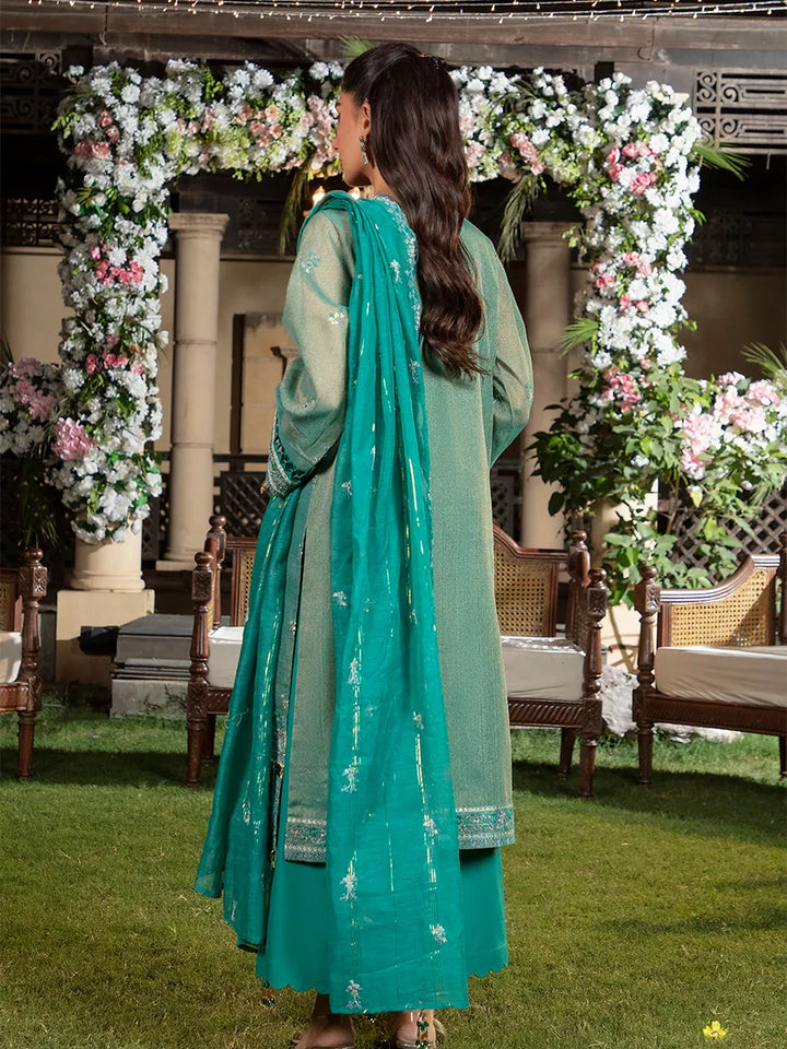 Jashn e Noor by Salitex Unstitched Embroidered 3 Piece Raw Silk SUNW7NO092 - Summer Collection
