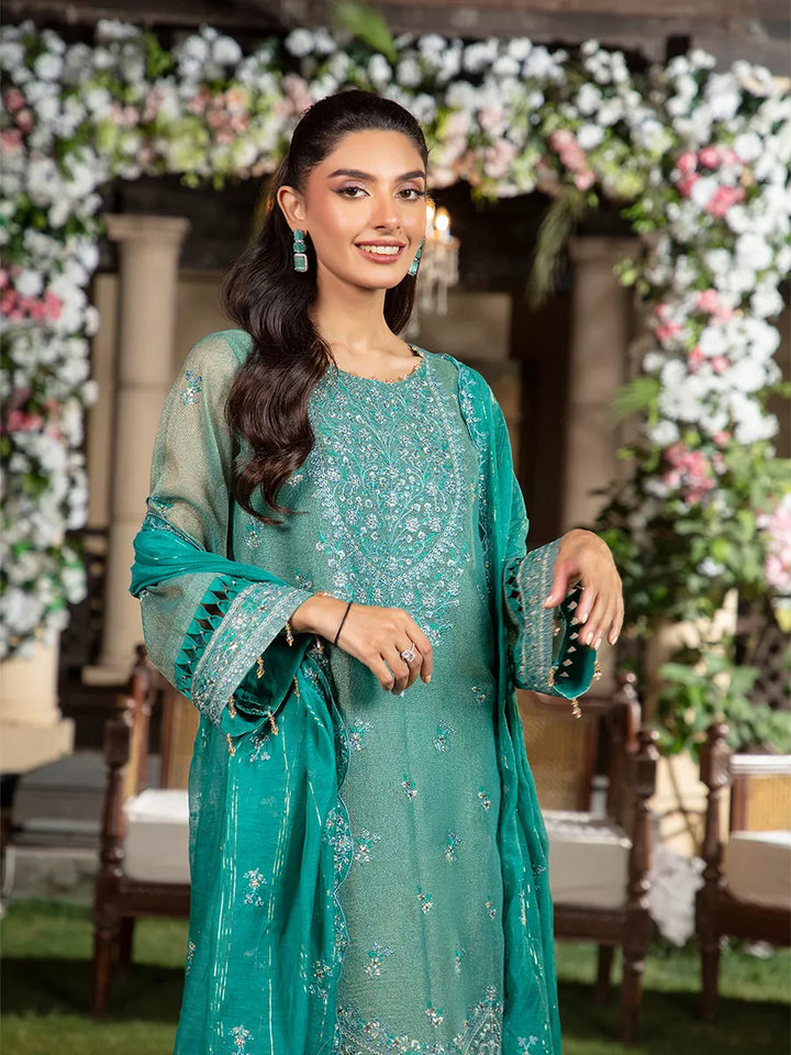 Jashn e Noor by Salitex Unstitched Embroidered 3 Piece Raw Silk SUNW7NO092 - Summer Collection